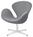 Fritz Hansen - Swan Chair, 40 cm, Christianshavn, Christianshavn 1171 - Hellgrau