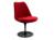 Knoll International - Saarinen Tulip Stuhl, nicht drehbar, gepolsterte Innenschale und Sitzkissen, schwarz, Bright Red (Tonus 130)