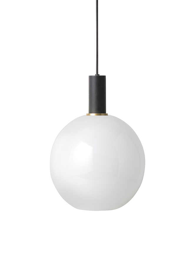 Ferm Living Collect Lighting Niedrig Schwarz Opal Sphere Weiss