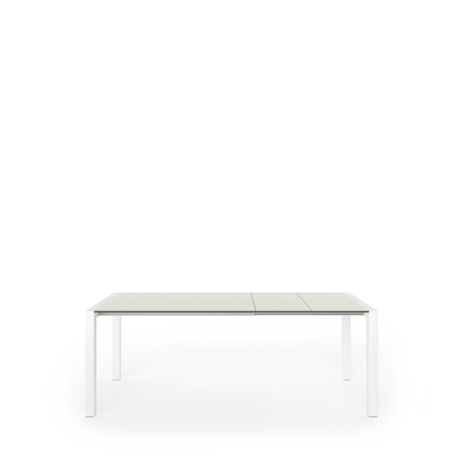 Kristalia Sushi Esstisch Laminat Sandgrau L 125 205 X B 80 Cm Aluminium Weiss Lackiert Von Bartoli Design Designermobel Von Smow De