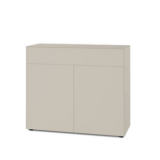 Nex Pur Box 2.0 mit Schubkästen und Türen  48 cm|H 100 cm x B 120 cm (mit Doppeltür und Schubkästen)|Silk
