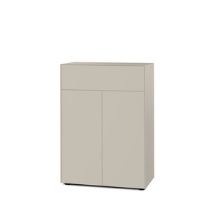 Nex Pur Box 2.0 mit Schubkästen und Türen  40 cm|H 100 cm x B 80 cm (mit Doppeltür und Schubkästen)|Silk
