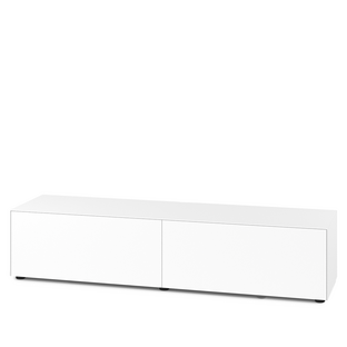 Nex Pur Box 2.0 mit Medienklappe 48 cm|H 37,5 cm x 180 cm (zwei Klappen)|Weiß