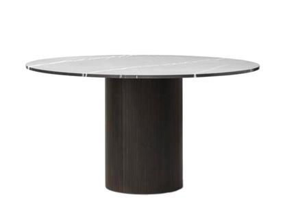 Cabin Table Ø 130 cm|Eiche dunkel / Marmor pietra