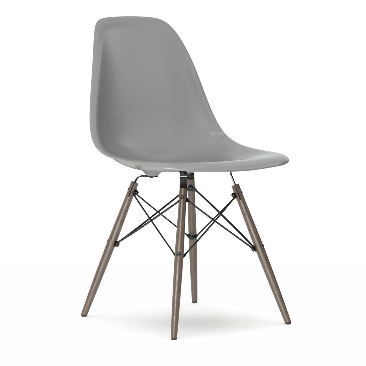 Vitra Dsw Mauve Grau Ohne Polsterung Ohne Polsterung Standardhohe 43 Cm Ahorn Dunkel Von Charles Ray Eames 1950 Designermobel Von Smow De