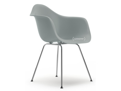 Eames Plastic Armchair RE DAX Hellgrau|Ohne Polsterung|Ohne Polsterung|Standardhöhe - 43 cm|Verchromt