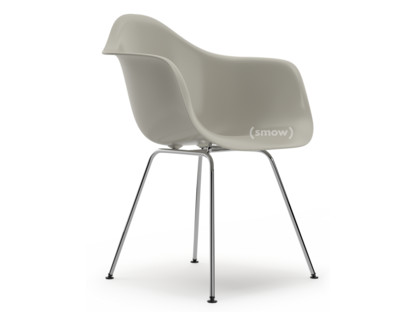 Eames Plastic Armchair RE DAX Kieselstein|Ohne Polsterung|Ohne Polsterung|Standardhöhe - 43 cm|Verchromt