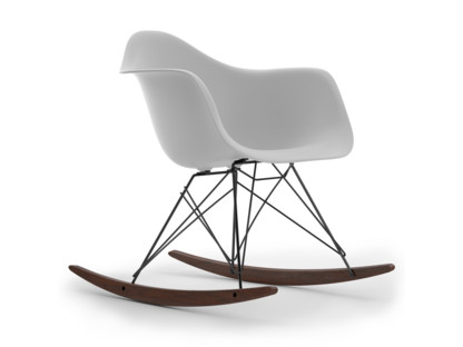 Eames Plastic Armchair RE RAR Cotton white|Beschichtet basic dark|Ahorn dunkel