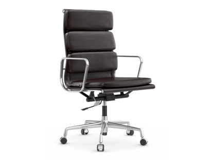Soft Pad Chair EA 219 Poliert|Leder Premium F chocolate, Plano braun|Hart für Teppichboden